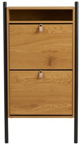 Výklopná skrinka na topánky v dekore duba v prírodnej farbe 62x118x26 cm Barco – House Nordic