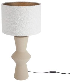 Butlers FREJA Stolná lampa s keramickým podstavcom 85 cm - béžovo-biela