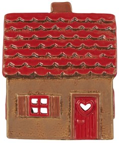 Ib Laursen Keramický svietnik Stillenat Red Roof and Red Door