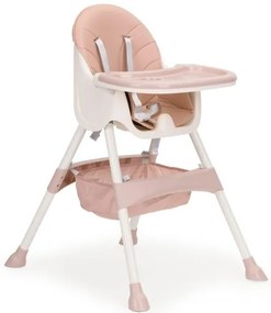 ECOTOYS Detská jedálenská stolička 2v1 Rose