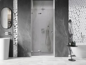 Mexen, Mexen Lunar ľavé otočné sprchové dvere 75 cm, transparentné, chróm - 834-075-000-01-00-L