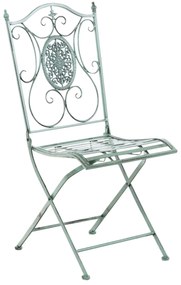 Kovová skladacia stolička Sibell (SET 2 ks) - Zelená antik