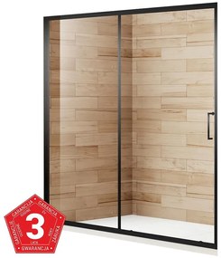 Sprchové dvere Patio 160X195 čierna profil