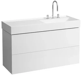 Kúpeľňová skrinka bez umývadla Kartell LAUFEN 118x450x60 cm biela matná H4076490336401