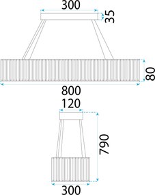 Toolight Toolight, LED stropné svietidlo, 32W, APP1547-CP, chrómová, OSW-05476