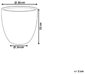 Kvetináč 32 cm Kanie (sivá). Vlastná spoľahlivá doprava až k Vám domov. 1076739