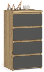 Komoda Cobertura (dub artisan + grafit). Vlastná spoľahlivá doprava až k Vám domov. 1117232