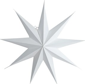 Biela deväťcípa hviezda malá 45 cm