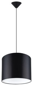 Závesné svietidlo Nova, 1x čierne textilné tienidlo, (fi 30 cm)