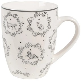 Porcelánový hrnček s mačičkami Lovely Grey Cats - 12 * 8 * 10 cm / 325 ml