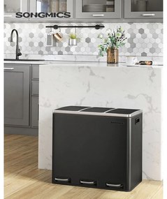 Recyklačný odpadkový kôš SONGMICS LTB54BK