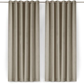 Béžový zamatový dimout záves 530x225 cm Velto – Filumi