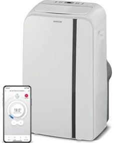 Sencor - Inteligentná mobilná klimatizácia 3v1 1450W/230V 12000 BTU Wi-Fi biela + DO