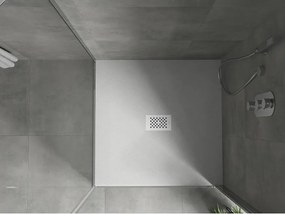 Mexen Hugo, štvorcová sprchová vanička SMC 100 x 100 cm, biela, biela krytka, 42101010-W