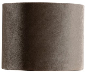 Tmavosivý okrúhly tienidlo z velúru 18/18/14