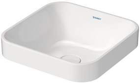 DURAVIT Happy D.2 Plus štvorcová umývadlová misa bez otvoru, bez prepadu, 400 x 400 mm, biela, 2359400000