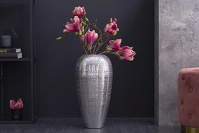 Podlahová váza SINIS Dekorhome Strieborná