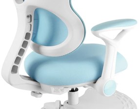 Detská rastúca stolička Neoseat JUNI 006 — látka, prateľný poťah, modrá