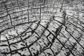 Protišmykový koberec NOVO peň / sivý kruh