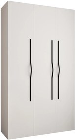Šatníková skriňa 140 cm Carmela 40-2 (biela + čierna). Akcia -20%. Vlastná spoľahlivá doprava až k Vám domov. 1126561