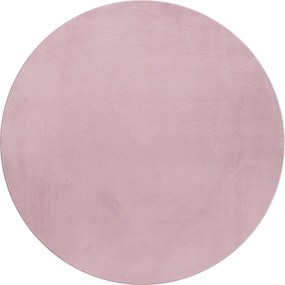 Ayyildiz, Kusový koberec Pouffy 5100 Rose kruh, 200x200 (priemer) kruh, ružová, obývacia izba