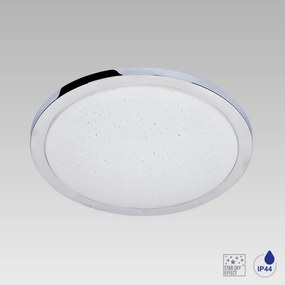 PREZENT Stropné LED osvetlenie VITTO, 31 cm, 18W, 4000K, IP44, chrómované, okrúhle