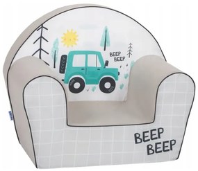 Penová detská sedačka 51 x 33 x 42 cm autíčko