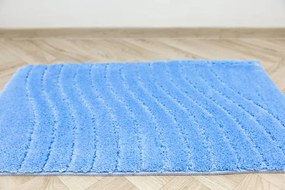 Kúpeľňový koberček Sara svetlomodrý, vlny