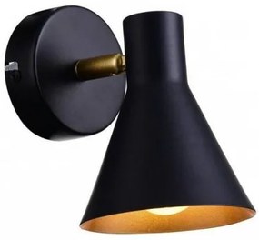 Candellux Čierno-zlaté nástenné svietidlo Less pre žiarovku E14 21-70968
