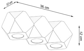 Bodové svietidlo v prírodnej farbe 12x36 cm Vige – Sollux