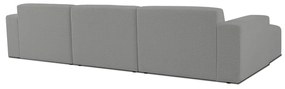 Sivá rohová pohovka z textílie buklé (ľavý roh) Roxy – Scandic