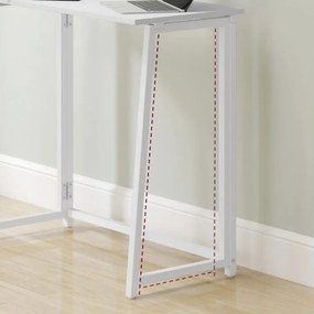 Set do pracovne ZARIMO stôl 80x40 cm, biela + kreslo AVOLA VELVET, tmavoružové