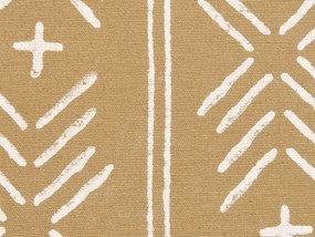 Bavlnený vankúš s geometrickým vzorom 45 x 45 cm béžovo-biely BANYAN Beliani