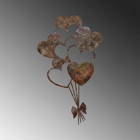 Nástěnná kovová dekorace Rusty Heart 1 vícebarevná