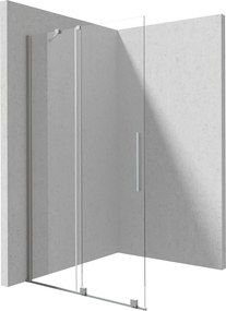 Deante Sprchová zastena Walk-in Prizma, posuvná - KTJ F38R 80 cm, oceľ kartáčovaná - bez vaničky