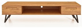 TV stolík z dubového dreva 182x42 cm Golo - The Beds