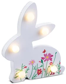 Veľkonočné dekorácie ZAJAC s LED 10,5 x 12,5 cm