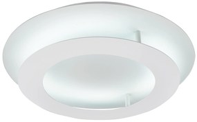 CLX Moderné stropné LED osvetlenie GIOIA DEL COLLE, 18W, teplá biela, 40cm, okrúhle, biele