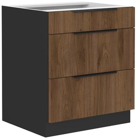 Kuchynská skrinka Monza orech okapi 60d 3s bb