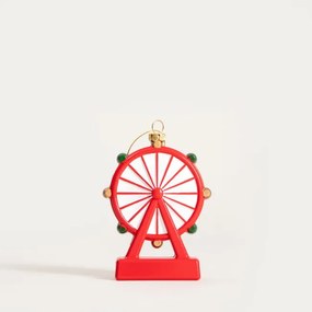 Závesná vianočná dekorácia EVI RED ruské koleso 753763