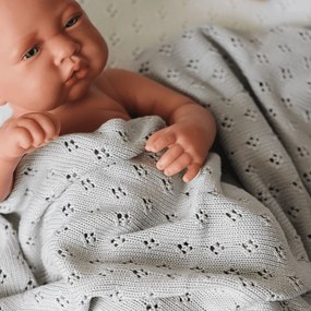 Bambusová prikrivka svetlo šedá 80×100 cm