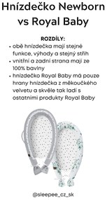 Zamatové hniezdočko ROYAL BABY pre bábätko pieskové