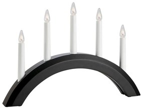 Markslöjd 705955 - Vianočný svietnik AVENTO 5xE10/3W/230V čierna