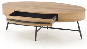 Konferenčný stolík CAROLINA 41x120 cm zlatý dub/čierna