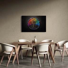 Obraz – Strom plný farebných sŕdc (90x60 cm)