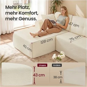 Modulárna rohová sedačka LCS183WD01 krémová