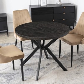 PROXIMA.store - Okrúhly rozkladací stôl LUGO FARBA: biela, FARBA NÔH: zlatá