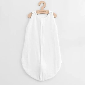 NEW BABY Mušelínový spací vak pre bábätká New Baby biely