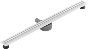 Mexen Flat nerezový sprchový žľab s rotačným 360° sifónom 80 cm, vzor SLIM, biela, 1241080