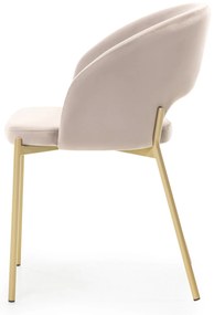 Jídelní židle Jazz béžová/zlatá